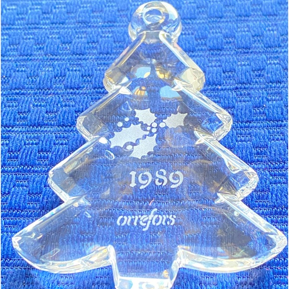 1989 ORREFORS CRYSTAL CHRISTMAS ORNAMENT BRAND NEW WITH TAGS IN ORIGINAL BOX - Picture 7 of 10